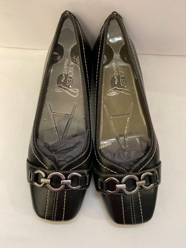 Women Black Leather Aerosoles Size 8M - Picture 4 of 4