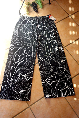 MAGNA Marlene Hose 40 42 NEU schwarz weiß Grafik Stretch LAGENLOOK