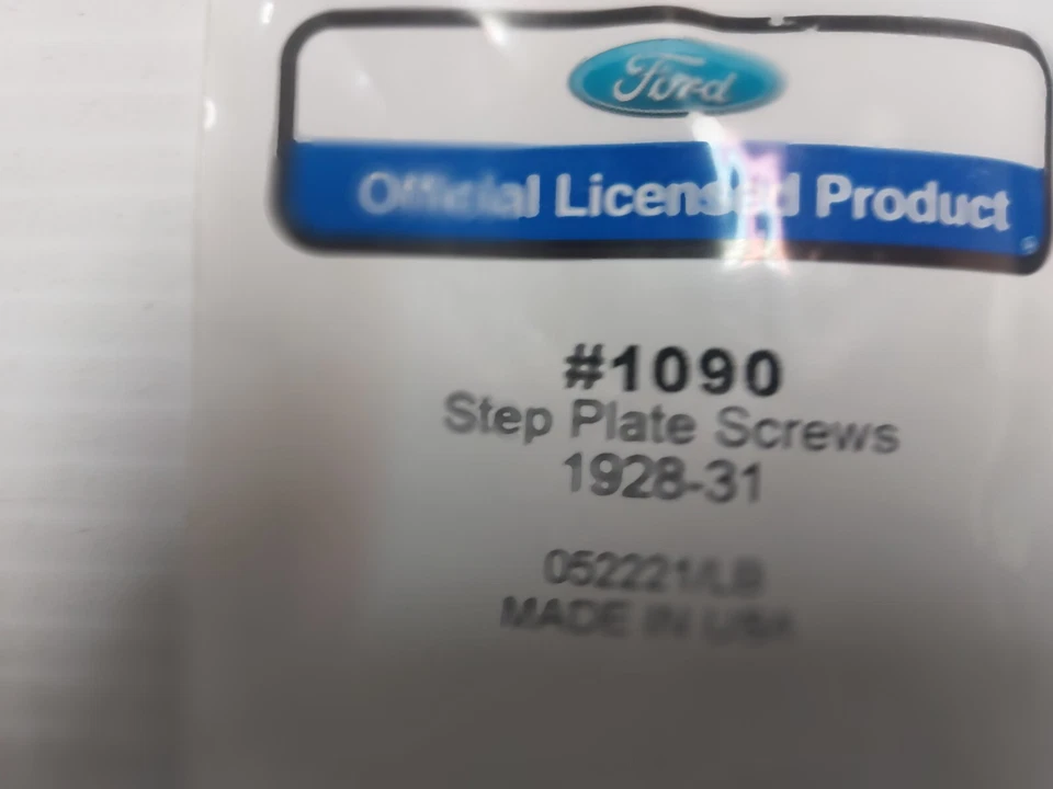 1928-31 Ford модель ступеньки пластина винт набор, #1090 - Изображение 2 из 3