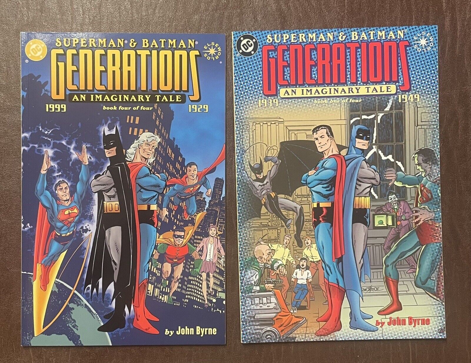 SUPERMAN & BATMAN GENERATIONS 1 & 4 by John Bryne TPB GRAPHIC NOVEL To Read F/VF