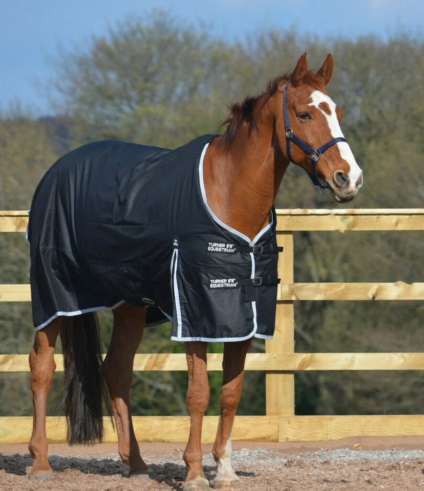 Turner Equestrian 100g schwarz 600d und 1200d Ripstop Pferde Weidedecken 5'3"-7'0"