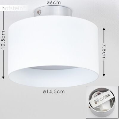 Plafonnier Suspendu Hofstein Blanc Chrome – Lustre Moderne Pour Salon, Cuisine, Chambre