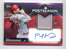 2020 Topps Series 1 Paul Goldschmidt Postseason Performance Auto Jersey #11/25