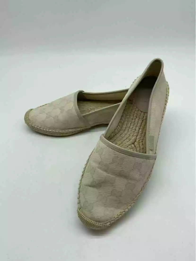 Espadrille plate Gucci ivoire taille 38,5 GG occasion