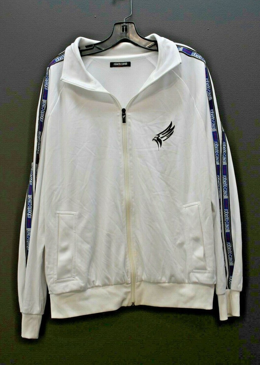 ROBERTO CAVALLI 売れ筋商品|||ロベルトカヴァリ パーカー・スウェットシャツ アウター レディース Sweatshirts White Roberto Cavalli Sport Women White Long Sleeve Full Zip Seam