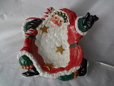 Vintage Fitz & Floyd Santa Candy Dish