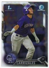 2016 Bowman Chrome Prospect #BCP 58 Omar Carrizales Colorado Rockies 