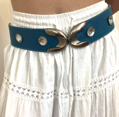 Vintage Genuine Leathe Bohemian/Western Coachella Blue 