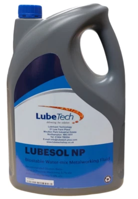 LUBETECH LUBESOL NP WATER SOLUBLE CUTTING OIL 5L CHLORINE FREE USER FRIENDLY