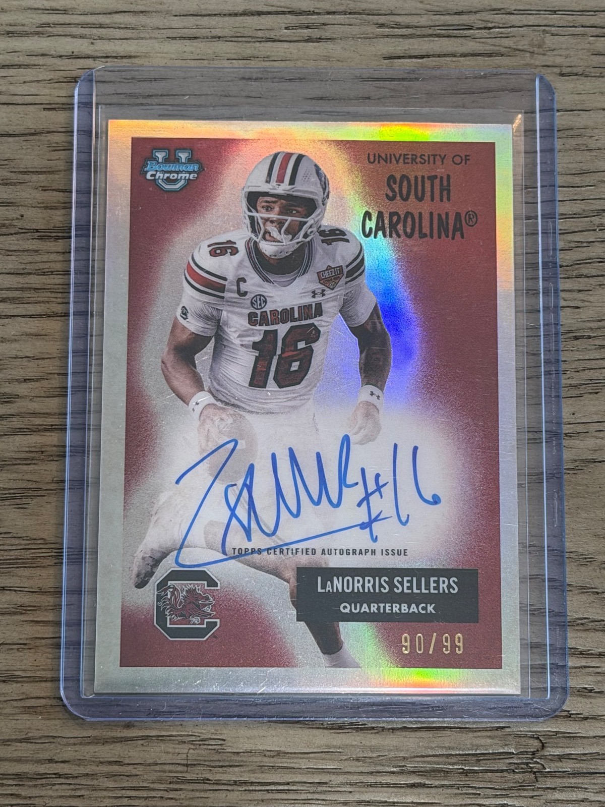 2025 Bowman U Chrome LaNorris Sellers 1955 Bowman Refractor On Card Auto /99