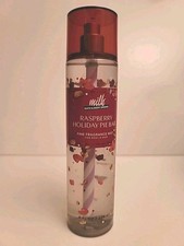 Bath Body Works Milk RASPBERRY HOLIDAY PIE BAR Fine fragrance Body Hair 8 oz