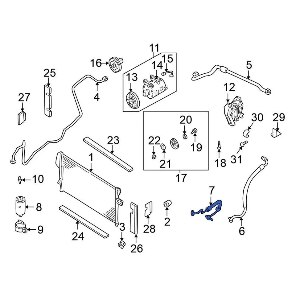For Nissan Frontier 2003-2004 Nissan 924901Z610 A/C Refrigerant Discharge Hose - Image 2 of 4