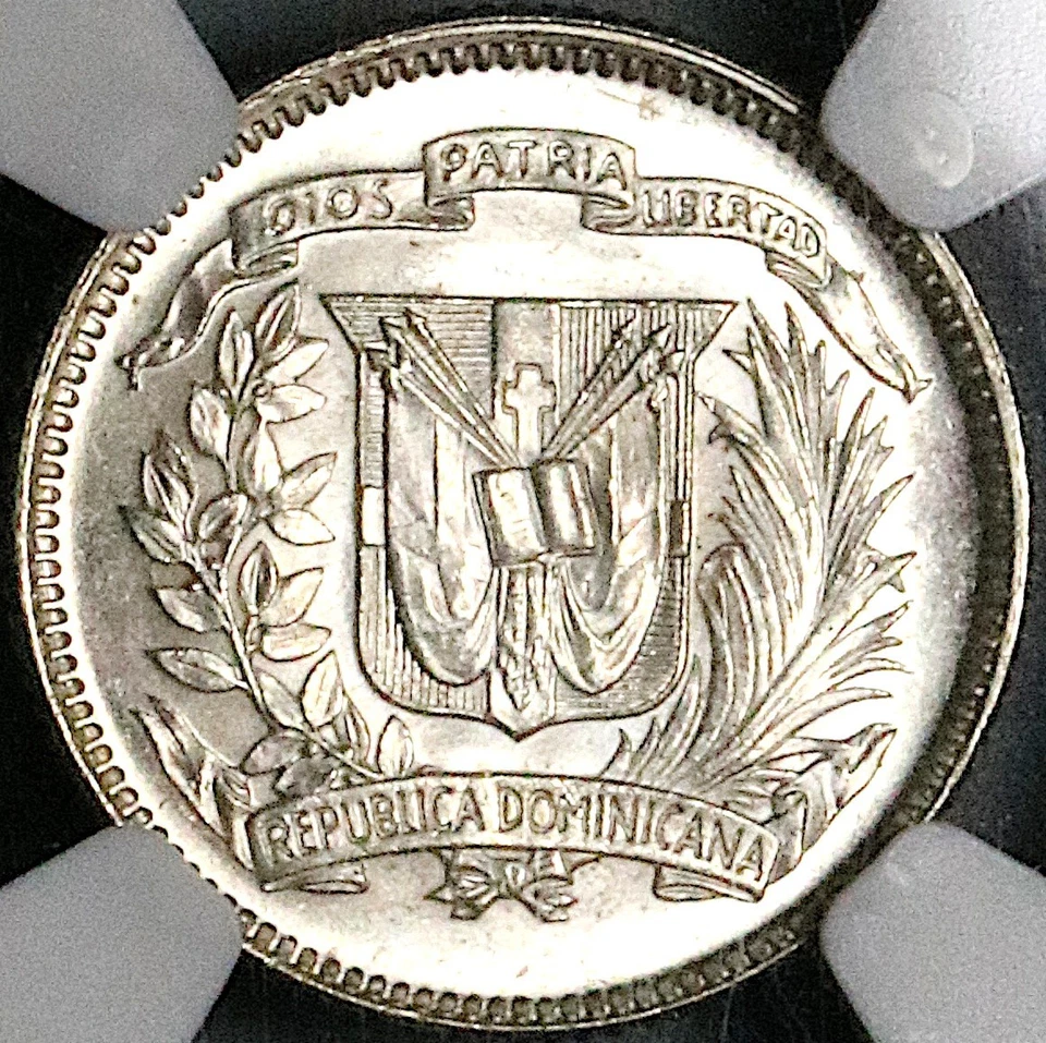 1937 NGC MS 65 Dominican Republic 10 Centavos Gem Silver Coin (17061801D) - Image 3 of 4