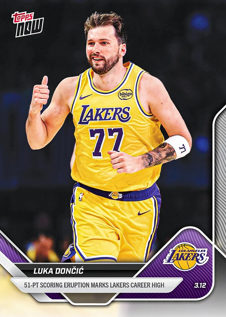 Luka Doncic 51 Points - 2025-26 NBA Topps NOW - Card 204 | eBay