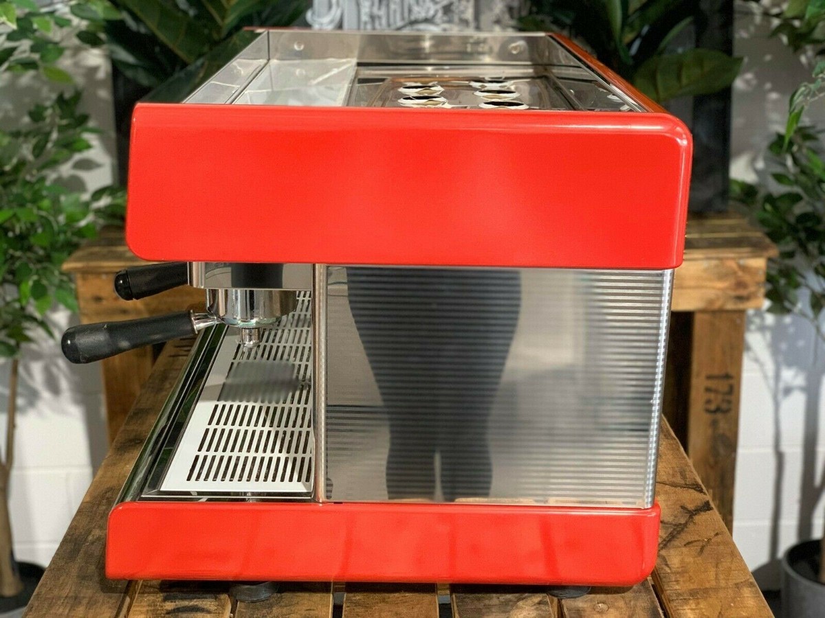 NUOVA SIMONELLI PROGRAM SEMI AUTOMATIC 2 GROUP RED ESPRESSO COFFEE