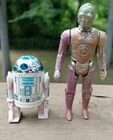 Original Star Wars Kenner C3P0 R2D2 Action Figures 1977 Pair