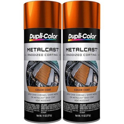 Duplicolor Paint MC205 (2-Pack), Metalcast Paint, Orange Copper Anodized, 11 oz