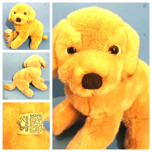 REUBEN BRODERICK Plush Labrador Dog Applause Setsu Bravo Beige Tan Stuffed 13"