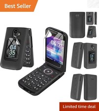 TCL Flip 3 Case with Built-in Screen Protector - Heavy Duty Slim Design