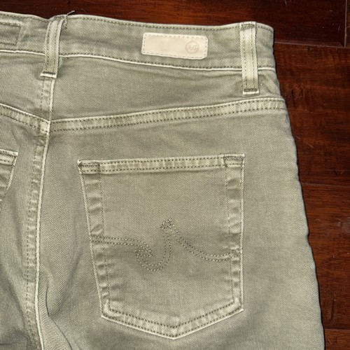 AG Saige Wide Leg Crop High Rise Fit Jeans Size 26 Saige Green EUC - Picture 8 of 10