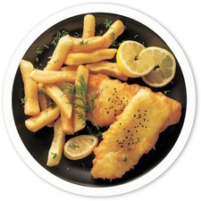 Aufkleber Sticker "Fish and Chips with Lemon" (DW048838)