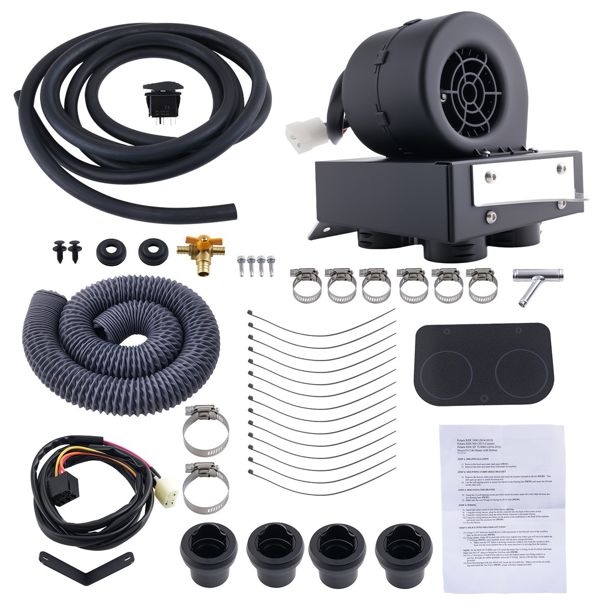 Cab Heater Kit With Defrost for Polaris RZR 900 2015-2020 SSHK126
