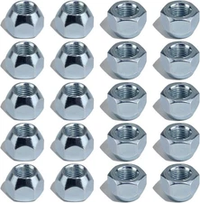 20Pcs 1/2''-20 Trailer Lug Nuts, Trailer Wheel 509 Lug Nut Axle Hub Tire Lugs Nu