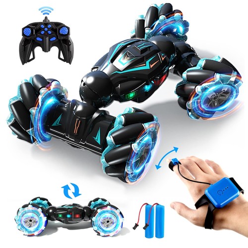 1:12 RC Stunt Car, 2.4GHz 4WD Remote Control Gesture Sensor Toy Cars, Double ...