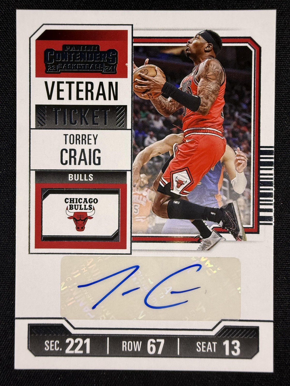 2023-24 Panini Contenders #VTR-TCS Torrey Craig Veteran Ticket Autograph