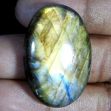 54.90Cts100%Natural Blue Power Labradorite Oval Cabochon Loose Gemstone