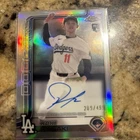 2025 Topps Chrome Roki Sasaki Dodgers Rookie Auto Refractor Card 209/499