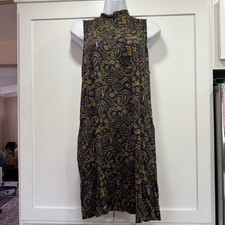 Forever 21 Contemporary Paisley Mock Neck Sleeveless Mini Tank Dress XL