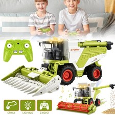 Mietitrebbia telecomandata RC raccoglitore grano tritamais con luce e spruzzi