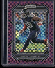 2022 Panini Prizm Jeffery Simmons Purple Power Prizm 01/49 #289 Tennessee Titans