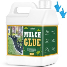 Mulch Glue 32OZ, Powerful Concentrated Mulch Glue for Landscaping, Rock, Gravel,