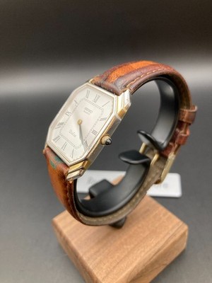 482 稼動品 SEIKO DOLCE レクタンギュラー 6020-5940 Exc+5] Seiko Dolce 6020-5940 Mens Vintage Watch Quartz Octagon