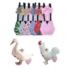 Chicken Diapers Bantam Hens - Reusable 6-Piece Set with Bow Ties Poultry Napp...
