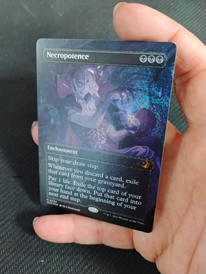 Necropotence (Anime Borderless) (Confetti Foil) [WOT - 94] - NM