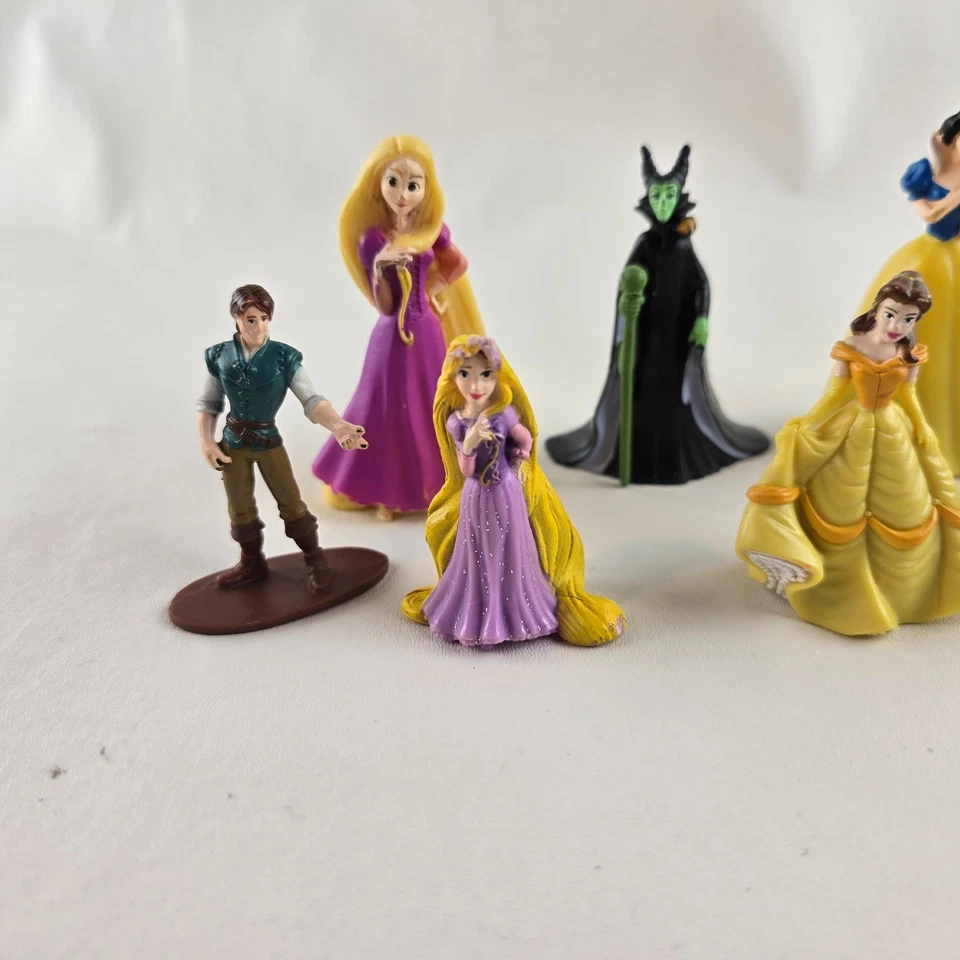 Disney PVC Figure Princess Figures Toppers Lot of 12 Rapunzel Elsa Belle Mulan - Image 2 of 4