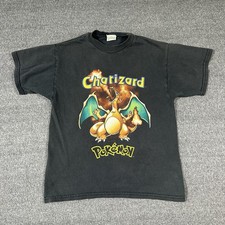 Vintage 1999 Pokemon Charizard Shirt Youth Medium Nintendo Official License Y2K