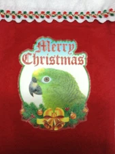 Yellow Crown Amazon Parrot Exotic Bird Holiday Christmas Stockings