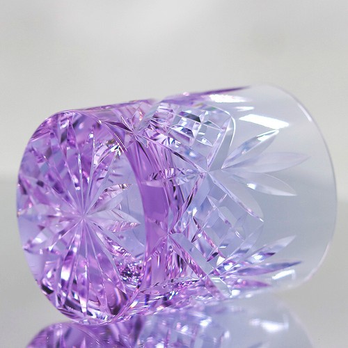 K9 Crystal Whisky Rock Glass Hand Carved Floral Pattern Crystal Collection 240ml - Picture 23 of 32