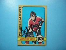 1972/73 O-PEE-CHEE NHL HOCKEY CARD #146 GARY DORNHOEFER VG AUTO AUTOGRAPH OPC