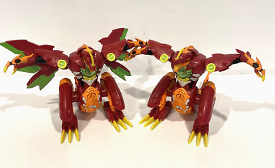 SET OF 2 BAKUGAN BATTLE PLANET DRAGONOID MAXIMUS EXCLUSIVE FIGURE LIGHT & SOUNDS