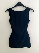 Pretty Little Thing  A Line  Black Fitted Dress UK 8 Open Back