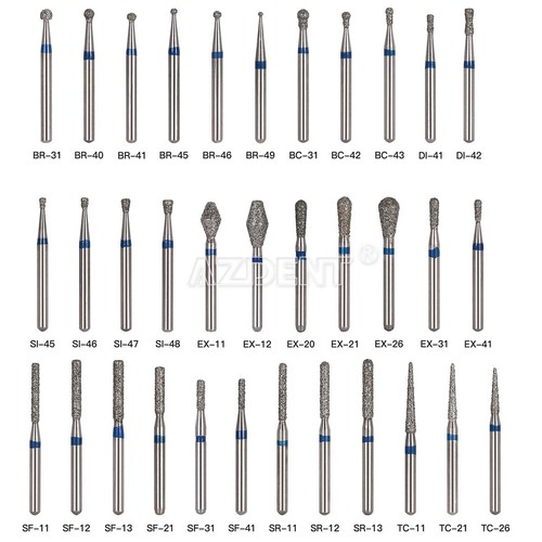 100pcs AZDENT Dental Diamond Burs Drill FG For High Speed Handpiece 100 Types - Picture 7 of 11