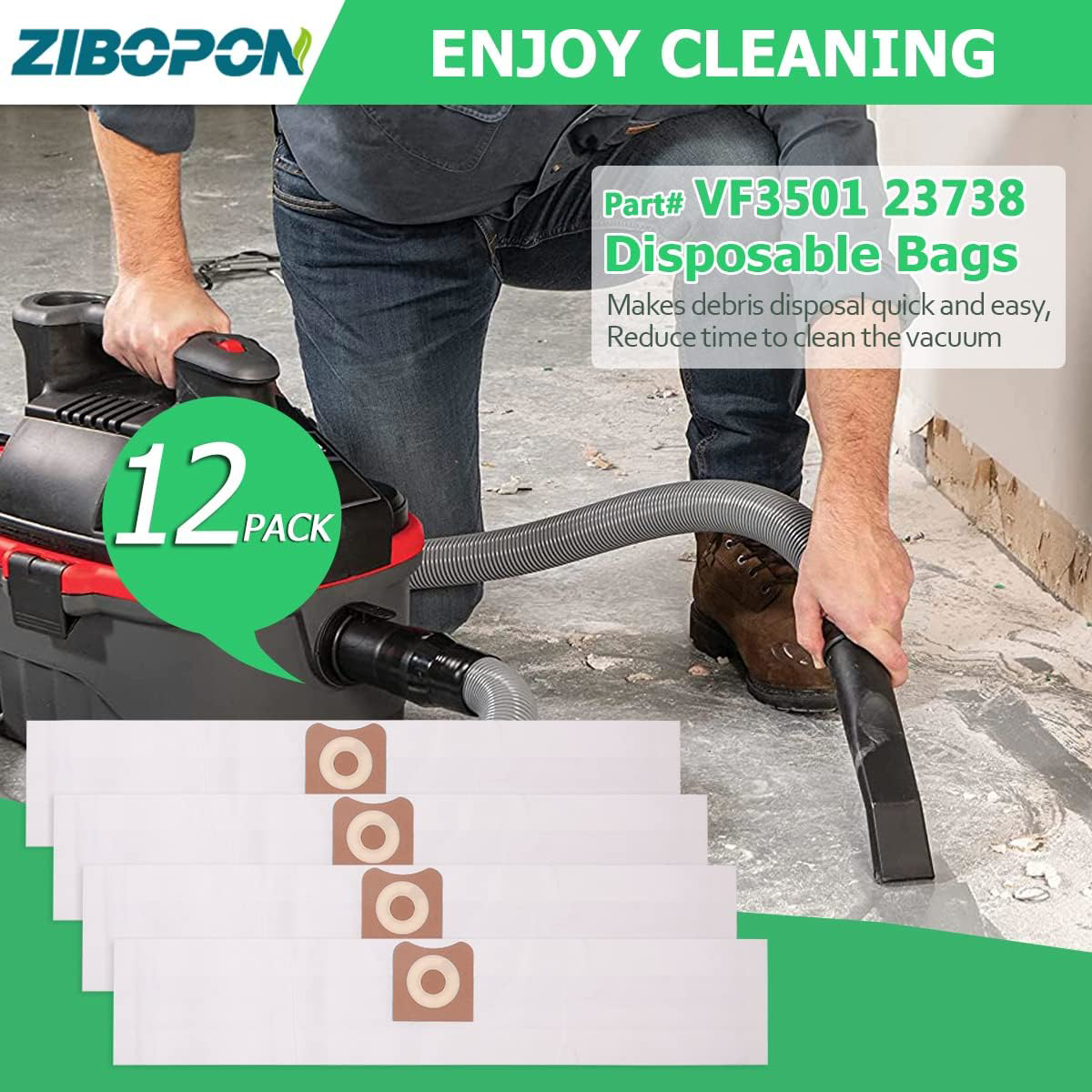 RIDGID Genuine VF3501D Wet Dry Vac Dry Pick-up Only Dust Bags for 3-4.5  Gallon and HD0600 RIDGID Shop Vacuums, Size C (36-Pack) VF3501D - The Home  Depot 互換性がありますRidgid VF3501 ウェット/ドライ掃除機バッグ対応、WD40500 WD40700 WD40501 WD4