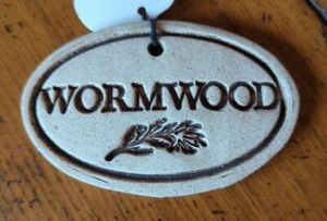 Wormwood Garden Marker Terracotta Stone 3.75" X 2.5" Made In Canada