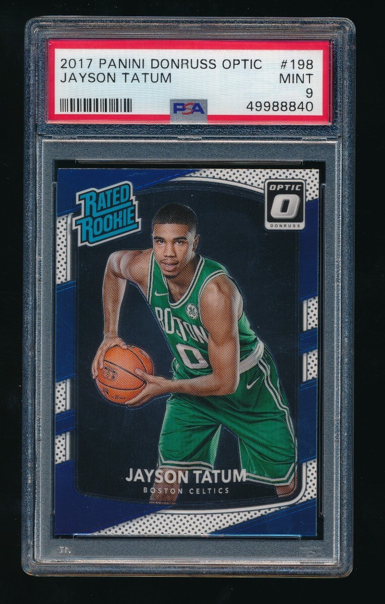 PSA 9 JAYSON TATUM 2017-18 DONRUSS OPTIC RATED ROOKIE RC *BOSTON