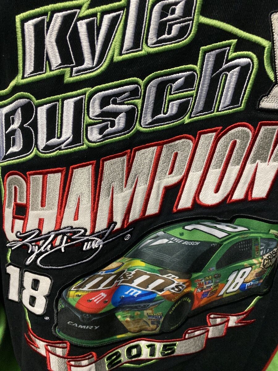 NASCAR◆JH Design/KYLE BUSCH/M&Ms Men's Kyle Busch JH Design White M&M's Twill Driver Uniform